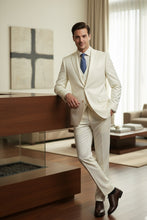 "Preston" Ivory 2-Button Notch Suit (3-Piece Set)