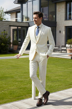 Vinci "Preston" Ivory 2-Button Notch Suit (3-Piece Set)