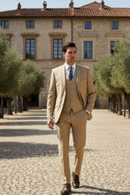 "Preston" Light Beige 2-Button Notch Suit (3-Piece Set)