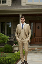 "Preston" Light Beige 2-Button Notch Suit (3-Piece Set)