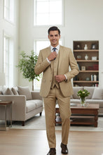 "Preston" Light Beige 2-Button Notch Suit (3-Piece Set)