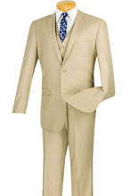 Vinci "Preston" Light Beige 2-Button Notch Suit (3-Piece Set)