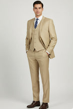 Vinci "Preston" Light Beige 2-Button Notch Suit (3-Piece Set)