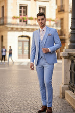 "Preston" Light Blue 2-Button Notch Suit (3-Piece Set)