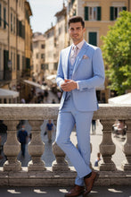 "Preston" Light Blue 2-Button Notch Suit (3-Piece Set)