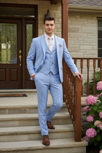 "Preston" Light Blue 2-Button Notch Suit (3-Piece Set)