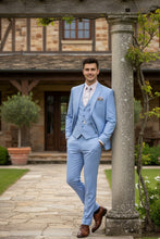 "Preston" Light Blue 2-Button Notch Suit (3-Piece Set)