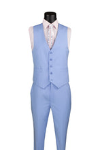 Vinci "Preston" Light Blue 2-Button Notch Suit (3-Piece Set)