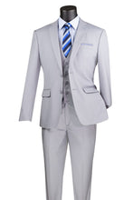 Vinci "Preston" Light Grey 2-Button Notch Suit (3-Piece Set)