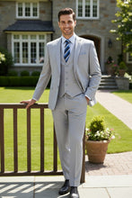 Vinci "Preston" Light Grey 2-Button Notch Suit (3-Piece Set)