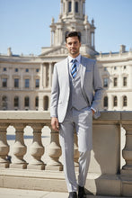 Vinci "Preston" Light Grey 2-Button Notch Suit (3-Piece Set)