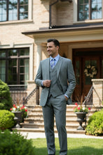 Vinci "Preston" Medium Grey 2-Button Notch Suit (3-Piece Set)