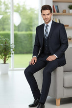Vinci "Preston" Navy 2-Button Notch Suit (3-Piece Set)
