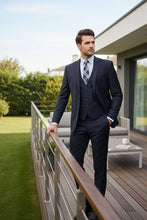 Vinci "Preston" Navy 2-Button Notch Suit (3-Piece Set)