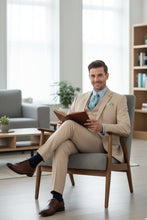 Vinci "Preston" Stone 2-Button Notch Suit (3-Piece Set)