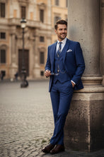 "Preston" Twilight Blue 2-Button Notch Suit (3-Piece Set)