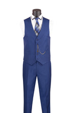 Vinci "Preston" Twilight Blue 2-Button Notch Suit (3-Piece Set)