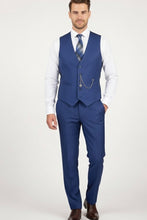 "Preston" Twilight Blue 2-Button Notch Suit (3-Piece Set)