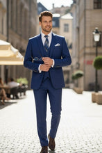 Vinci "Preston" Twilight Blue 2-Button Notch Suit (3-Piece Set)