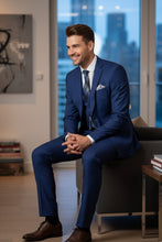 Vinci "Preston" Twilight Blue 2-Button Notch Suit (3-Piece Set)