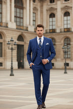 Vinci "Preston" Twilight Blue 2-Button Notch Suit (3-Piece Set)