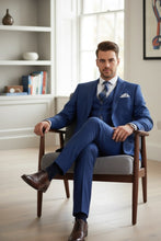 Vinci "Preston" Twilight Blue 2-Button Notch Suit (3-Piece Set)