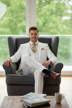 Vinci "Preston" White 2-Button Notch Suit (3-Piece Set)