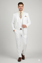 Vinci "Preston" White 2-Button Notch Suit (3-Piece Set)
