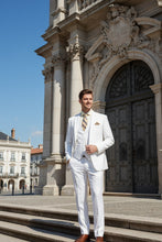 Vinci "Preston" White 2-Button Notch Suit (3-Piece Set)