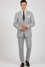 "Seersucker" Black 2-Button Notch Suit (2-Piece Set)