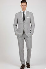 "Seersucker" Black 2-Button Notch Suit (2-Piece Set)