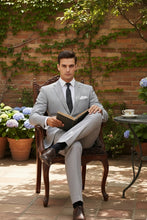 "Seersucker" Black 2-Button Notch Suit (2-Piece Set)