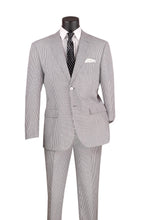 Vinci "Seersucker" Black 2-Button Notch Suit (2-Piece Set)