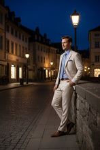 "Seersucker" Tan 2-Button Notch Suit (2-Piece Set)