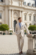 "Seersucker" Tan 2-Button Notch Suit (2-Piece Set)