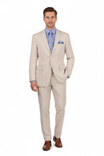 "Seersucker" Tan 2-Button Notch Suit (2-Piece Set)