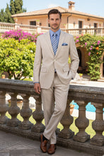 Vinci "Seersucker" Tan 2-Button Notch Suit (2-Piece Set)