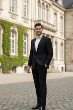 Vinci "Sleek" Black Vinci 1-Button Shawl Tuxedo (2-Piece Set)