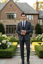 "Sleek" Grey 1-Button Shawl Tuxedo (2-Piece Set)