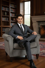 Vinci "Sleek" Grey 1-Button Shawl Tuxedo (2-Piece Set)