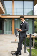 Vinci "Sleek" Grey 1-Button Shawl Tuxedo (2-Piece Set)