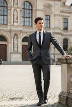 Vinci "Sleek" Grey 1-Button Shawl Tuxedo (2-Piece Set)