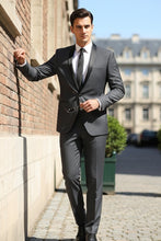 Vinci "Sleek" Grey 1-Button Shawl Tuxedo (2-Piece Set)