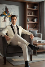 "Sleek" Ivory Vinci 1-Button Shawl Tuxedo (2-Piece Set)