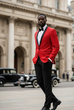 "Sleek" Red Vinci 1-Button Shawl Tuxedo (2-Piece Set)
