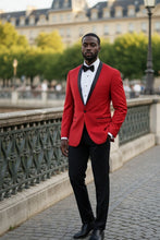 "Sleek" Red Vinci 1-Button Shawl Tuxedo (2-Piece Set)
