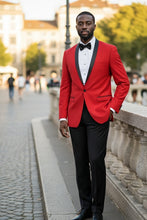 "Sleek" Red Vinci 1-Button Shawl Tuxedo (2-Piece Set)