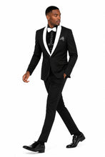 Vinci "Spectrum" Black 1-Button Shawl Tuxedo (3-Piece Set)