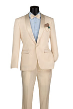 Vinci "Spectrum" Champagne 1-Button Shawl Tuxedo (3-Piece Set)
