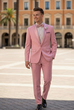 Vinci "Spectrum" Dusty Rose 1-Button Shawl Tuxedo (3-Piece Set)